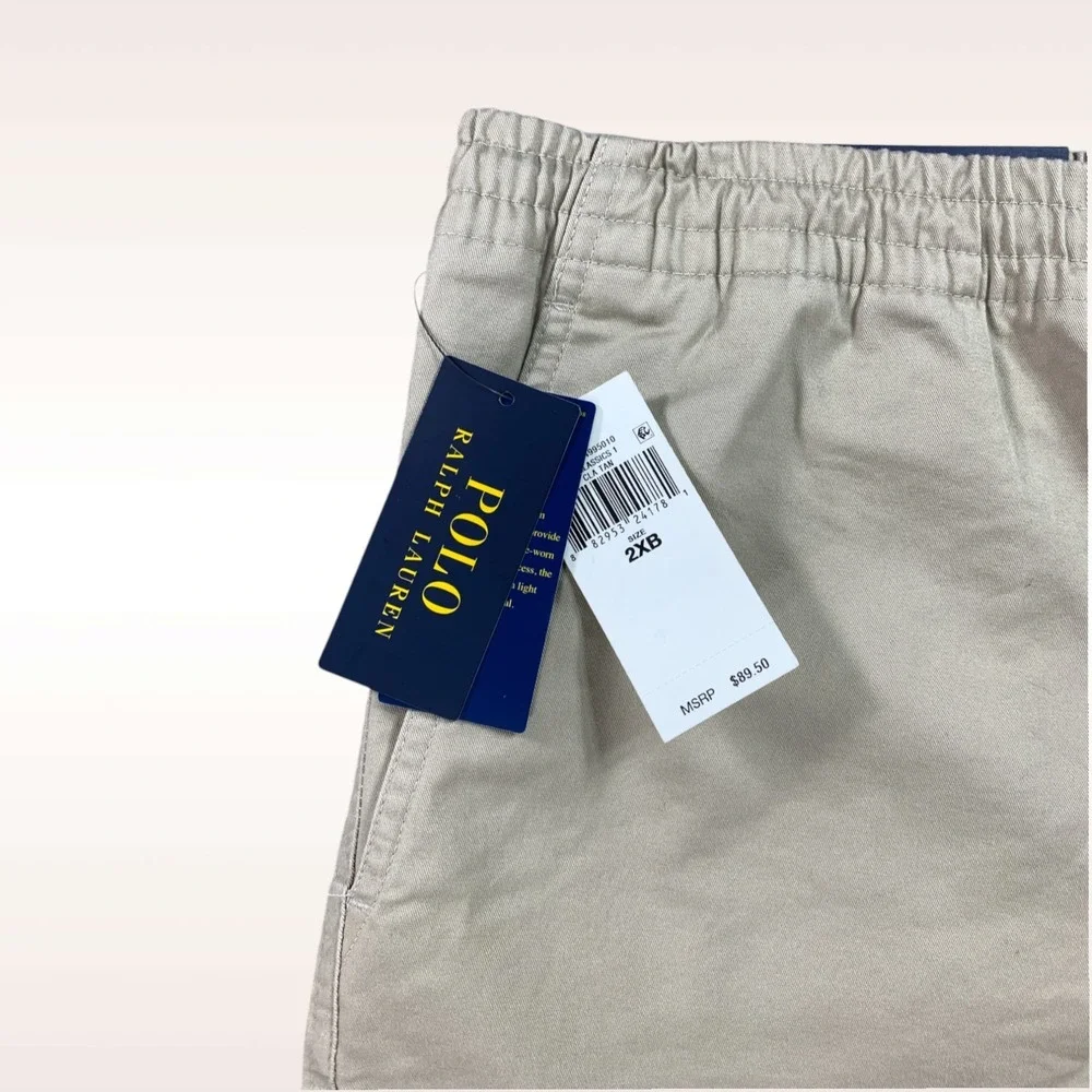 Polo Ralph Lauren Shorts Mens 2XB Khaki 9" Stretch Classic Fit Twill Preppy - Picture 6 of 9